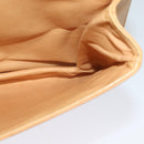 GUCCI Shoulder Bag Leather Beige Gold Auth hk2913-19