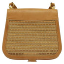 GUCCI Shoulder Bag Leather Beige Gold Auth hk2913-13