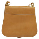 GUCCI Shoulder Bag Leather Beige Gold Auth hk2913-2