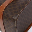 CELINE Macadam Canvas Hand Bag PVC Leather Brown Gold Auth hk2916-9
