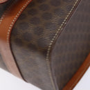 CELINE Macadam Canvas Hand Bag PVC Leather Brown Gold Auth hk2916-15
