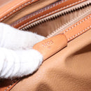 CELINE Macadam Canvas Hand Bag PVC Leather Brown Gold Auth hk2916-12