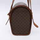 CELINE Macadam Canvas Hand Bag PVC Leather Brown Gold Auth hk2916-4