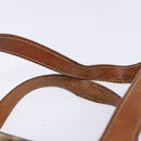 CELINE Macadam Canvas Hand Bag PVC Leather Brown Gold Auth hk2916-8