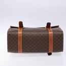 CELINE Macadam Canvas Hand Bag PVC Leather Brown Gold Auth hk2916-5