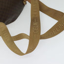 CELINE Macadam Canvas Backpack PVC Leather Brown Gold Auth hk2918-7