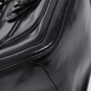 CELINE Boogie Bag Hand Bag Enamel Black Silver Auth hk2921-14