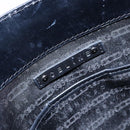 CELINE Boogie Bag Hand Bag Enamel Black Silver Auth hk2921-10