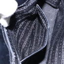 CELINE Boogie Bag Hand Bag Enamel Black Silver Auth hk2921-21