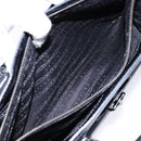 CELINE Boogie Bag Hand Bag Enamel Black Silver Auth hk2921-22