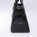 CELINE Boogie Bag Hand Bag Enamel Black Silver Auth hk2921-3