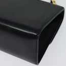 Salvatore Ferragamo Gancini Shoulder Bag Leather Black Gold Auth hk2923-13