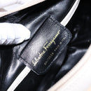 Salvatore Ferragamo Vala Shoulder Bag Leather Beige Gold Auth hk2927-12