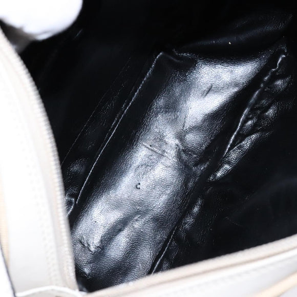 Salvatore Ferragamo Vala Shoulder Bag Leather Beige Gold Auth hk2927