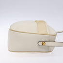 Salvatore Ferragamo Vala Shoulder Bag Leather Beige Gold Auth hk2927-3