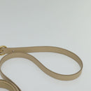 Salvatore Ferragamo Gancini Hand Bag Leather 2way Beige Gold Auth hk2928-10