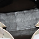 Salvatore Ferragamo Gancini Hand Bag Leather 2way Beige Gold Auth hk2928-19