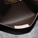 Salvatore Ferragamo Gancini Hand Bag Leather 2way Beige Gold Auth hk2928-22