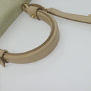 Salvatore Ferragamo Gancini Hand Bag Leather 2way Beige Gold Auth hk2928-7