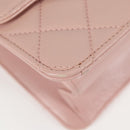 CHANEL Matelasse Beauty Rock Chain Bag Leather Pink Gold CC Auth hk2930M-8