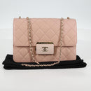 CHANEL Matelasse Beauty Rock Chain Bag Leather Pink Gold CC Auth hk2930M-12