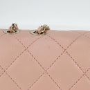 CHANEL Matelasse Beauty Rock Chain Bag Leather Pink Gold CC Auth hk2930M-2