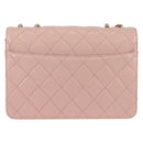 CHANEL Matelasse Beauty Rock Chain Bag Leather Pink Gold CC Auth hk2930M-3