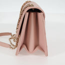 CHANEL Matelasse Beauty Rock Chain Bag Leather Pink Gold CC Auth hk2930M-4