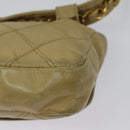 CHANEL Bicolore Waist pouch Caviar Skin Beige Gold CC Auth hk2931-18