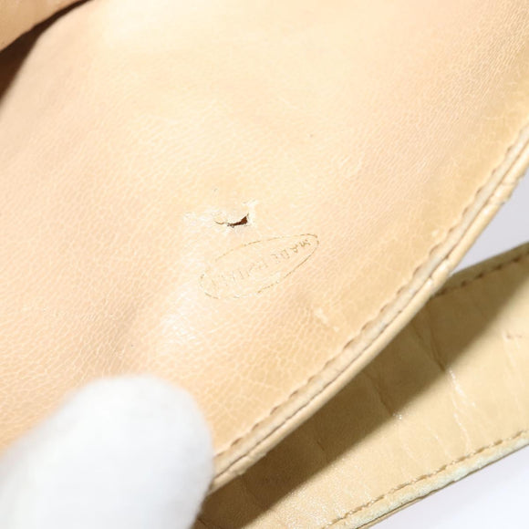 CHANEL Bicolore Waist pouch Caviar Skin Beige Gold CC Auth hk2931