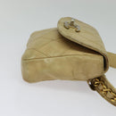 CHANEL Bicolore Waist pouch Caviar Skin Beige Gold CC Auth hk2931-4
