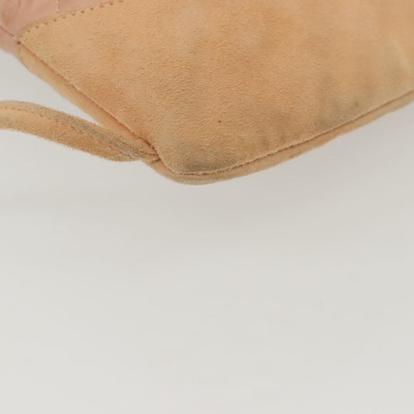 CHANEL Matelasse Backpack Satin Pink Gold CC Auth hk2932