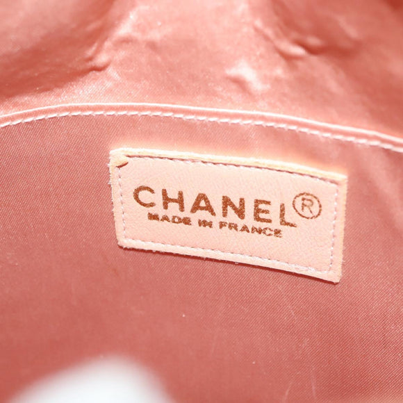 CHANEL Matelasse Backpack Satin Pink Gold CC Auth hk2932
