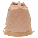 CHANEL Matelasse Backpack Satin Pink Gold CC Auth hk2932-3
