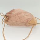 CHANEL Matelasse Backpack Satin Pink Gold CC Auth hk2932-6