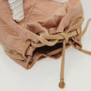 CHANEL Matelasse Backpack Satin Pink Gold CC Auth hk2932-7