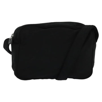 Miu Miu Shoulder Bag Nylon Black Silver Auth hk2940