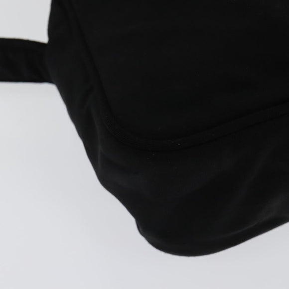 Miu Miu Shoulder Bag Nylon Black Silver Auth hk2940