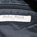 Miu Miu Shoulder Bag Nylon Black Silver Auth hk2940-17