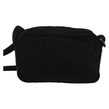 Miu Miu Shoulder Bag Nylon Black Silver Auth hk2940 - 0