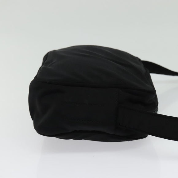 Miu Miu Shoulder Bag Nylon Black Silver Auth hk2940