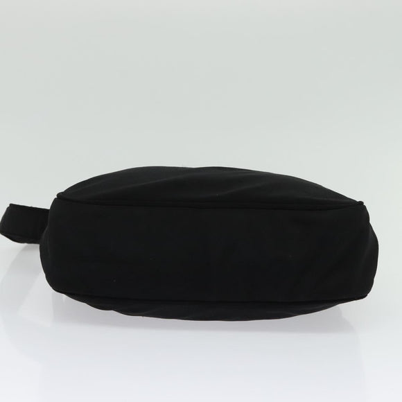 Miu Miu Shoulder Bag Nylon Black Silver Auth hk2940