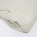 Miu Miu Tote Bag Leather White Silver Auth hk2941-14