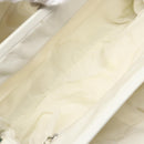 Miu Miu Tote Bag Leather White Silver Auth hk2941-10