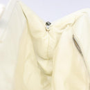 Miu Miu Tote Bag Leather White Silver Auth hk2941-19