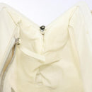 Miu Miu Tote Bag Leather White Silver Auth hk2941-20