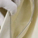 Miu Miu Tote Bag Leather White Silver Auth hk2941-21