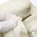 Miu Miu Tote Bag Leather White Silver Auth hk2941-12