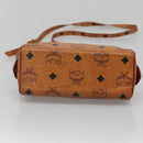 MCM Logogram Vicetos Hand Bag PVC Leather 2way Brown Gold Auth hk2943-11