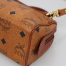 MCM Logogram Vicetos Hand Bag PVC Leather 2way Brown Gold Auth hk2943-12